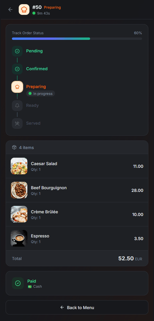 Order tracking